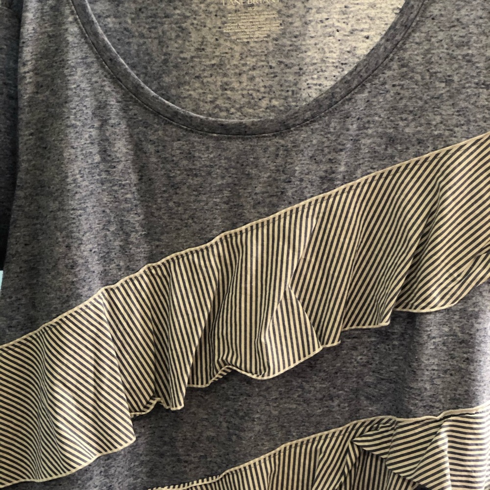 Blue and white top by Lane Bryant
